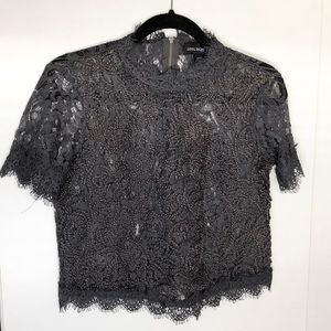Forever 21 Grey Lace Top